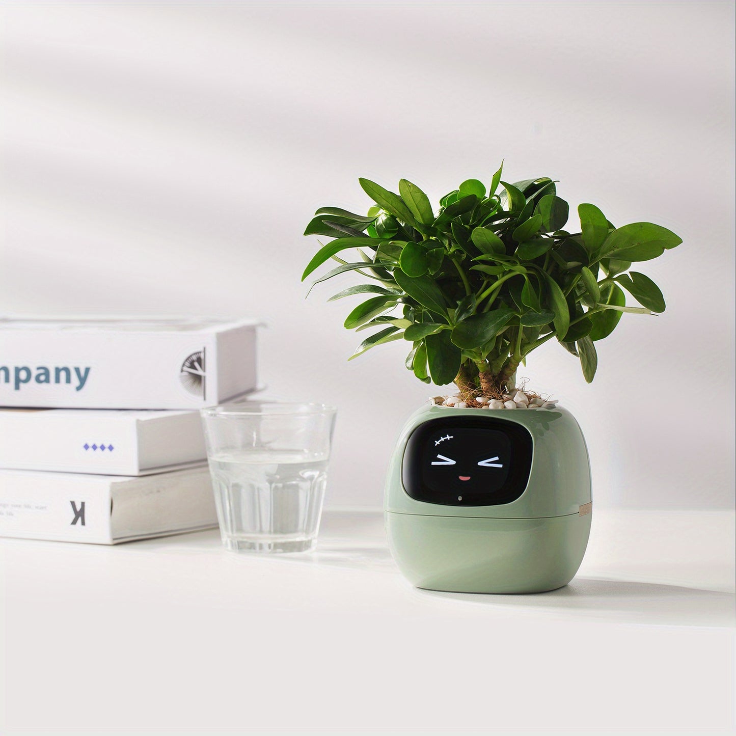 PlantsIO Ivy - Smart Flowerpots, Endless Fun Over 49 rich expressions, 7 smart sensors, and AI chips make raising plants easy and fun Smart Flowerpots, with Artificial Intelligence, Time Temperature Display, and Numerous Expressive Animations