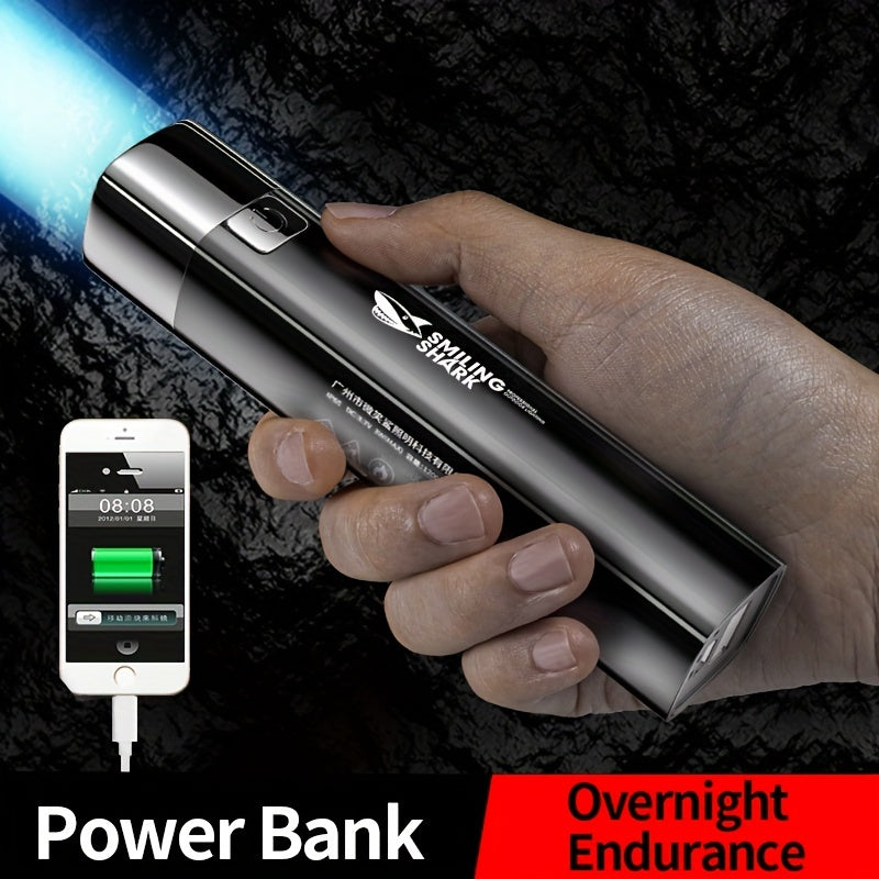 Smiling Shark 617A Mini Flashlight - Pocket-sized Portable Torchlight for Camping, Hiking, and Home Use