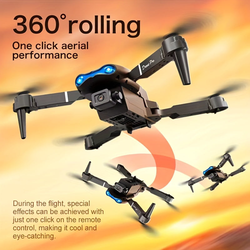 E99 Foldable RC Drone with Camera - Remote Control for Beginners - Indoor/Outdoor UAV - Affordable Gift for Men - Christmas, Halloween, Thanksgiving