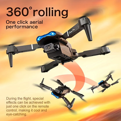 E99 Foldable RC Drone with Camera - Remote Control for Beginners - Indoor/Outdoor UAV - Affordable Gift for Men - Christmas, Halloween, Thanksgiving