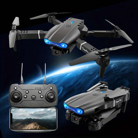 E99 Foldable RC Drone with Camera - Remote Control for Beginners - Indoor/Outdoor UAV - Affordable Gift for Men - Christmas, Halloween, Thanksgiving