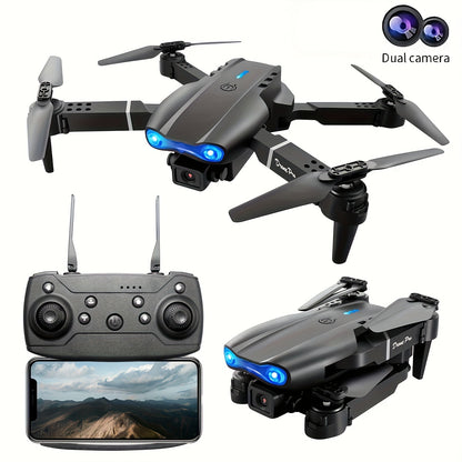 E99 Foldable RC Drone with Camera - Remote Control for Beginners - Indoor/Outdoor UAV - Affordable Gift for Men - Christmas, Halloween, Thanksgiving